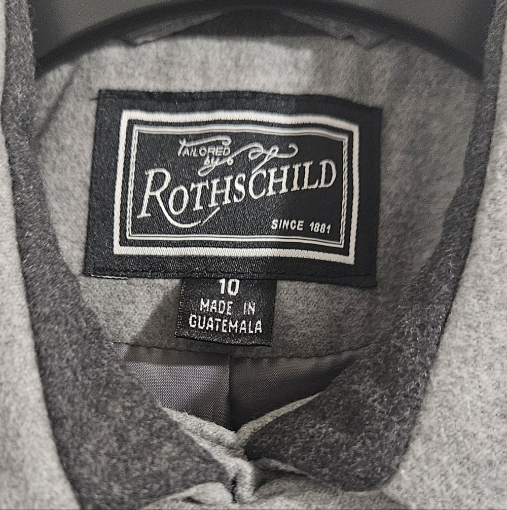 Rothschild Classic Gray Trench Coat  size 10 (Girl) - Picture 5 of 13